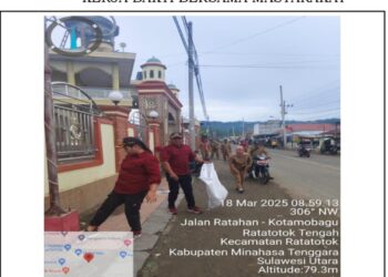 Bersama Masyarakat, Pemerintah Desa Ratatotok Gelar Kerja Bakti
