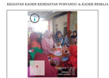 Bersama Puskemas Setempat, Pemdes Ratatotok Gelar Posyandu dan Pengembangan Kader Remaja