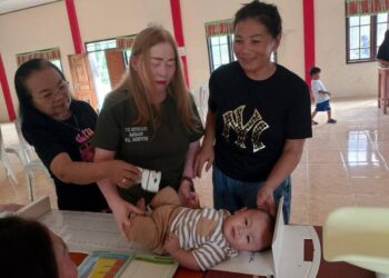 Pemdes Basaan Dua dan Puskemas Ratatotok Gelar Posyandu