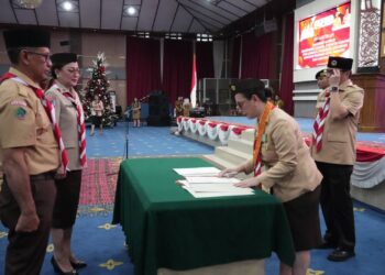 Vanda Sarundajang Lantik Pengurus Gerakan Pramuka Kota Manado Periode 2025-2030
