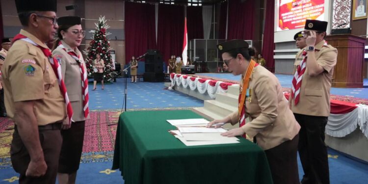 Vanda Sarundajang Lantik Pengurus Gerakan Pramuka Kota Manado Periode 2025-2030