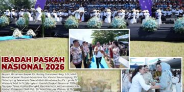 Perayaan Paskah Nasional 2026 Dihadiri Bupati Robby dan Wabup Vanda