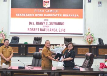 Sekretaris DPRD Kabupaten Minahasa Gelar Pisah Sambut Dari Suwarno Ke Ratulangi
