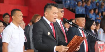 Pemkab Mitra Peringati Hari Sumpah Pemuda, Bupati Ronald Kandoli Bacakan Sambutan Menpora.